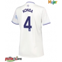 Camiseta Aston Villa Ezri Konsa #4 Tercera Equipación para mujer 2025-26 manga corta